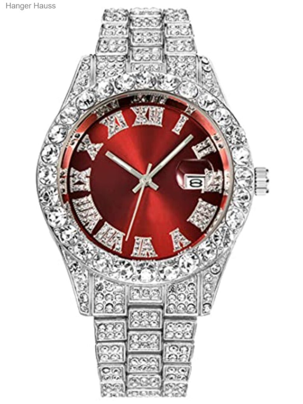 Luxury Rhinestone Crystal Bracelet Watch Analog Quartz Adjustable